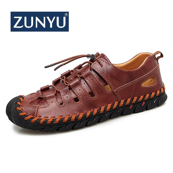 zunyu summer men genuine leather sandals business casual shoes men outdoor beach sandals roman summer water shoes size 39-48, Black
zunyu summer men genuine leather sandals business casual shoes men outdoor beach sandals roman summer water shoes size 39-48, Black