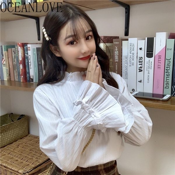 oceanlove chiffon shirts sweet solid white flare sleeve women blouses spring korean fashion fashion 2020 blusas clothes 15196
oceanlove chiffon shirts sweet solid white flare sleeve women blouses spring korean fashion fashion 2020 blusas clothes 15196