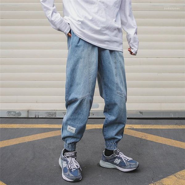 выстиранные джинсы оснастка сплошной цвет свободные хип-хоп стиль хоум пояс мужские дизайнерские повседневные, Blue 
выстиранные джинсы оснастка сплошной цвет свободные хип-хоп стиль хоум пояс мужские дизайнерские повседневные, Blue
