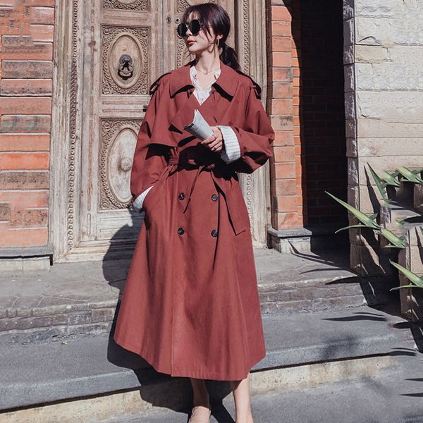 lanmrem red lapel long sleeve double-breasted belt loose plus windbreaker woman casual simple fashion 2019 autumn coat new td098, Tan;black
lanmrem red lapel long sleeve double-breasted belt loose plus windbreaker woman casual simple fashion 2019 autumn coat new td098, Tan;black