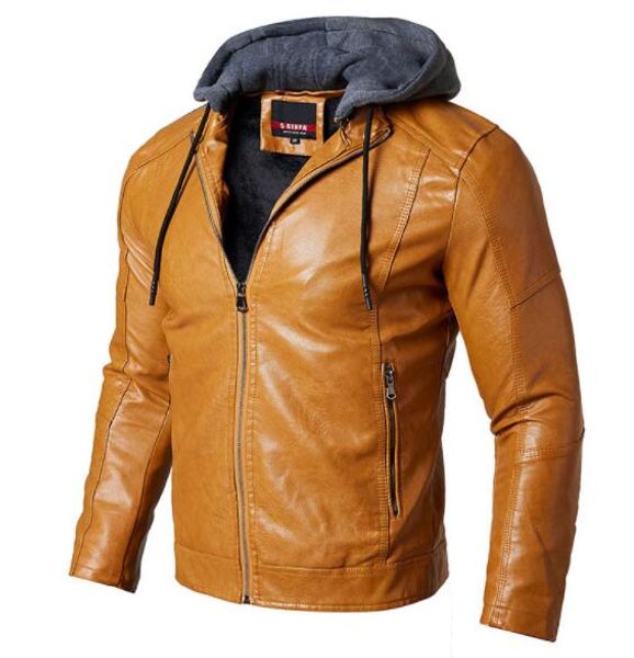 mens biker pu jackets winter hooded streetwear slim jackets coats hommes solid color faux leather jackets pu outerwear punk, Black
mens biker pu jackets winter hooded streetwear slim jackets coats hommes solid color faux leather jackets pu outerwear punk, Black