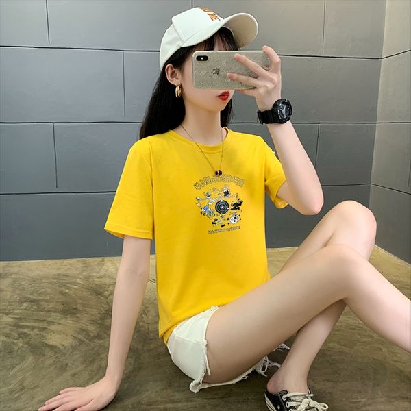 большого размера мультфильм с коротким рукавом футболка 2020 круглого воротником случайных топ большого размера женщины мультфильм с коротки, White 
большого размера мультфильм с коротким рукавом футболка 2020 круглого воротником случайных топ большого размера женщины мультфильм с коротки, White