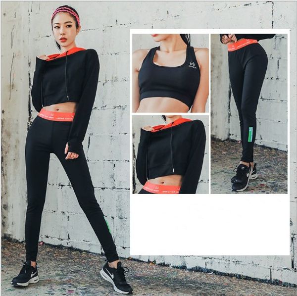 new women's tracksuits fitness suit fashion short yoga suit loose hooded running fitness three piece suit, Gray
new women's tracksuits fitness suit fashion short yoga suit loose hooded running fitness three piece suit, Gray