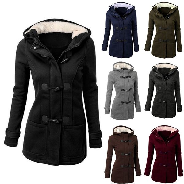 large size women's jacket autumn thick winter overcoat female long hooded coat outwear mixed cotton horn leather buckle jacket, Black;brown
large size women's jacket autumn thick winter overcoat female long hooded coat outwear mixed cotton horn leather buckle jacket, Black;brown