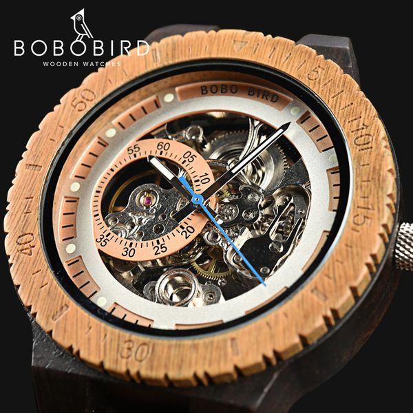 bobo bird wooden mechanical watch men luxury retro design case with gold label beside automatic and multi-functional wristwatch, Slivery;brown
bobo bird wooden mechanical watch men luxury retro design case with gold label beside automatic and multi-functional wristwatch, Slivery;brown