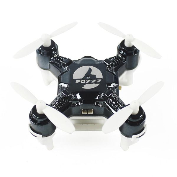 fq777-124c mini 2.0mp hd rc quadcopter with switchable controller rtf - black
