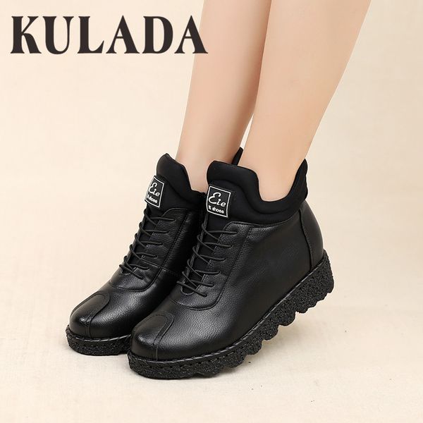 kulada boots women ankle boots female fashion pu leather platform women shoes plus size for casual, Black
kulada boots women ankle boots female fashion pu leather platform women shoes plus size for casual, Black
