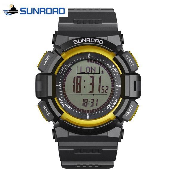 

sunroad men watches waterproof digital altimeter compass satch barometer pedometer sport wrist watch clock relogio masculino, Slivery;brown