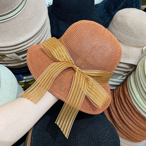 bow ribbon decorative fisherman bucket bucket sunshade fisherman hat straw hat female summer sunshade casual all-match, Blue;gray
bow ribbon decorative fisherman bucket bucket sunshade fisherman hat straw hat female summer sunshade casual all-match, Blue;gray