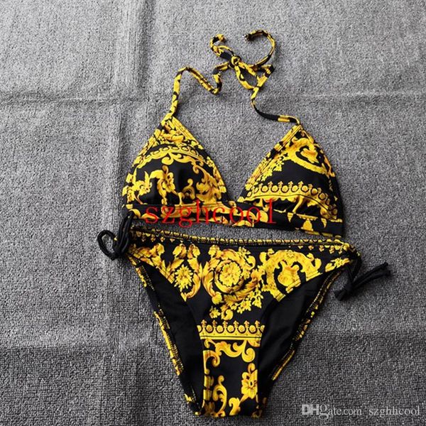 women two piece outfits the new classic fashion pattern designer swimsuit bikini pop print lady bikini swimsuit, White;black
women two piece outfits the new classic fashion pattern designer swimsuit bikini pop print lady bikini swimsuit, White;black