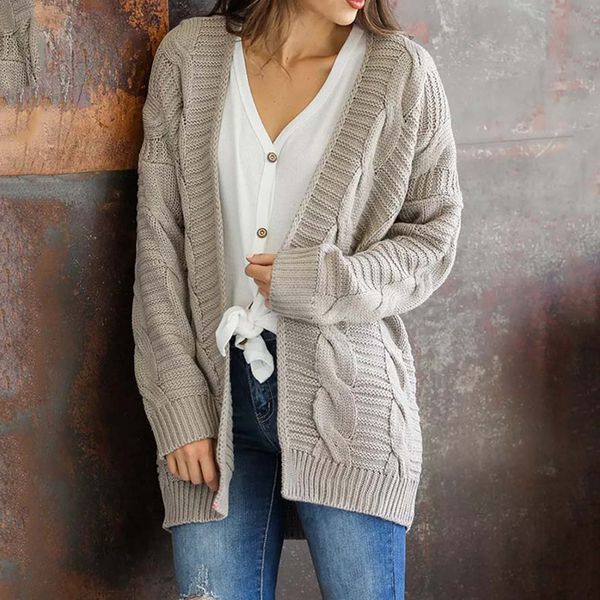 cable knitted cardigan long sleeve open stitch women sweater and plus size 3xl loose female cardigans ladies knitwear coat, White
cable knitted cardigan long sleeve open stitch women sweater and plus size 3xl loose female cardigans ladies knitwear coat, White