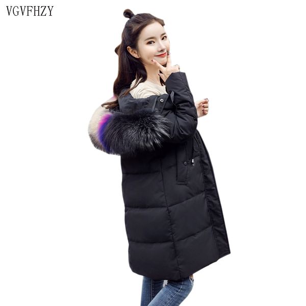 2019 winter women's down coats 90% white duck down jackets big fur collar female outerwear warm thick puffer jacket parka, Black
2019 winter women's down coats 90% white duck down jackets big fur collar female outerwear warm thick puffer jacket parka, Black