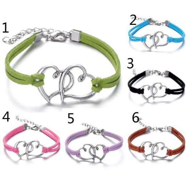 1pcs infinity handmade bracelet vintage antique silver rope double heart charms infinity bangles leather bracelet 6444-6449, Golden;silver
1pcs infinity handmade bracelet vintage antique silver rope double heart charms infinity bangles leather bracelet 6444-6449, Golden;silver
