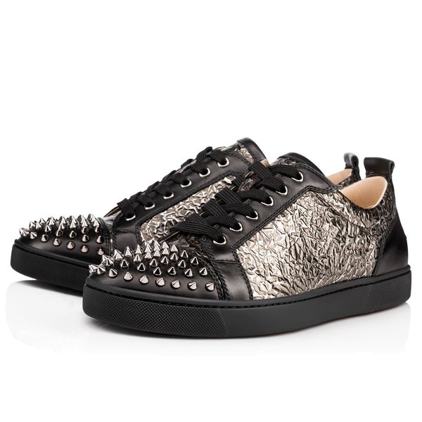 new arrivel designer studded spikes flats shoes red bottoms shoes mens womens party lovers genuine leather sneakers size 36-46 ct1, Black
new arrivel designer studded spikes flats shoes red bottoms shoes mens womens party lovers genuine leather sneakers size 36-46 ct1, Black