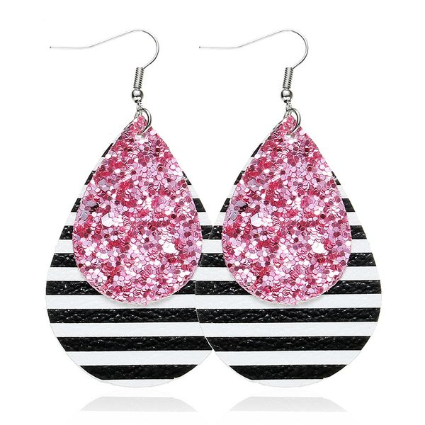 new multi-layer sequin earrings three-layer red plaid sequined leopard earring european and american fashion leather earrings, Silver
new multi-layer sequin earrings three-layer red plaid sequined leopard earring european and american fashion leather earrings, Silver