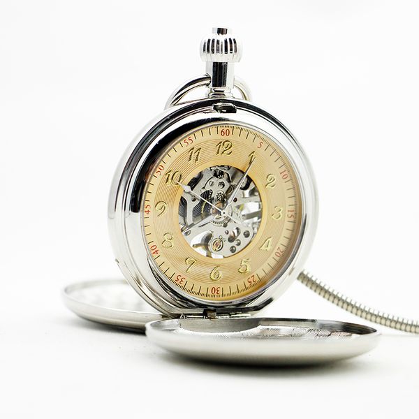 fashion silver double open skeleton steampunk men mechanical hand winding pocket watch chain necklace, Slivery;golden
fashion silver double open skeleton steampunk men mechanical hand winding pocket watch chain necklace, Slivery;golden