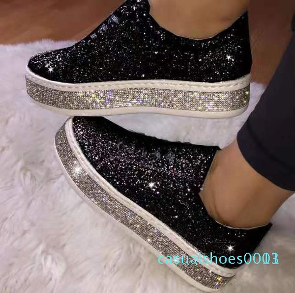 2020 женщины glitter кроссовки bling flats женщина весна новые повседневные дамы цельнолитные обувь женский комфорт узелок мода обувь, Black
2020 женщины glitter кроссовки bling flats женщина весна новые повседневные дамы цельнолитные обувь женский комфорт узелок мода обувь, Black