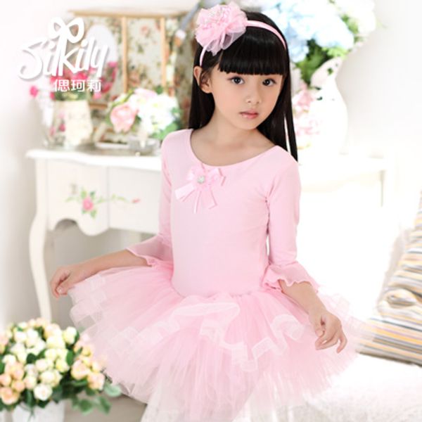 sikeli children's pure cotton medium-sleeve dance dress girl dance practice dress children's ballet skirt performance suit, Black;red
sikeli children's pure cotton medium-sleeve dance dress girl dance practice dress children's ballet skirt performance suit, Black;red