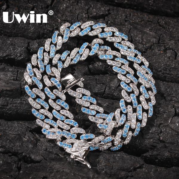 uwin 8mm iced out women choker necklace silver cuban link with white & baby bule cubic zirconia chain hiphop jewelry
uwin 8mm iced out women choker necklace silver cuban link with white & baby bule cubic zirconia chain hiphop jewelry