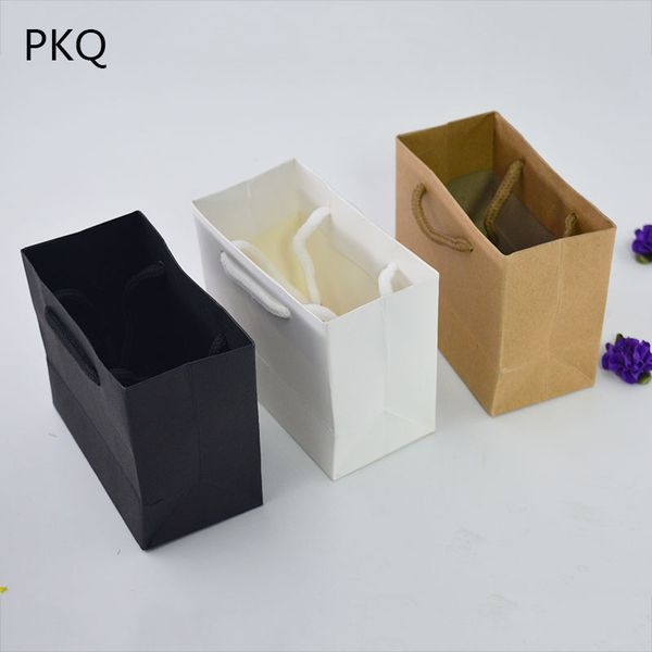 gift wrap small white paper bags black for jewelry package kraft bag with handle packing
gift wrap small white paper bags black for jewelry package kraft bag with handle packing