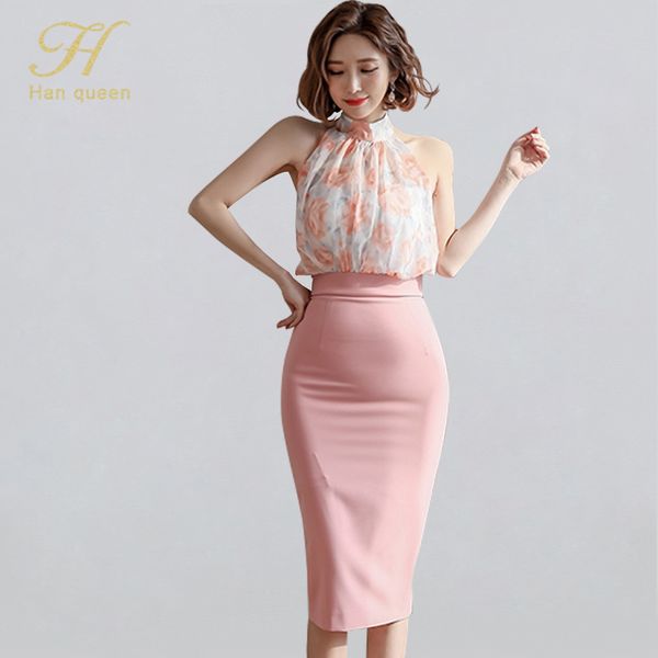 h han queen occupation 2 pieces set women 2020 summer print sleeveless shirts blouses & high waist sheath pencil bodycon skirts, White
h han queen occupation 2 pieces set women 2020 summer print sleeveless shirts blouses & high waist sheath pencil bodycon skirts, White