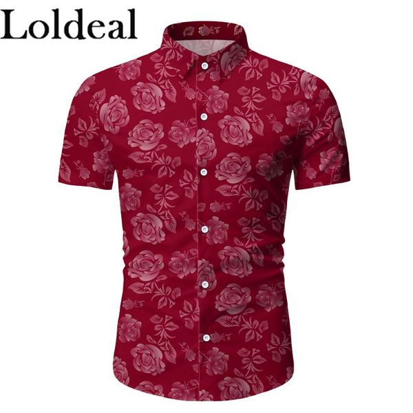 loldeal men short-sleeved shirt fashion printed slim cotton comfortable and casual, White;black
loldeal men short-sleeved shirt fashion printed slim cotton comfortable and casual, White;black