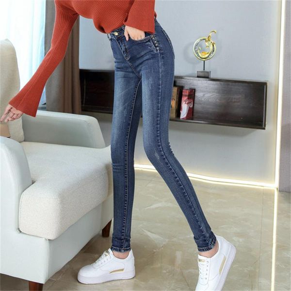 women's new 2020 spring new footwear jeans thin thin elastic skinny footwear pencil pants, Blue
women's new 2020 spring new footwear jeans thin thin elastic skinny footwear pencil pants, Blue
