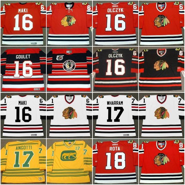 Chicago Blackhawks 16 CHICO MAKI 1963 ED OLCZYK 1985 MICHEL GOULET 1992 KENNY WHARRAM 1967 DARCY ROTA 1975 DENIS SAVARV intage Hockey Jersey
Chicago Blackhawks 16 CHICO MAKI 1963 ED OLCZYK 1985 MICHEL GOULET 1992 KENNY WHARRAM 1967 DARCY ROTA 1975 DENIS SAVARV intage Hockey Jersey