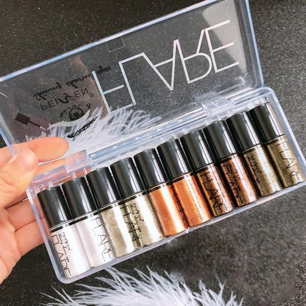 pearlescent eyeliner waterproof silver shiny glitter liquid sparkling eye shadow monochrome blend smooth brush cosmetics tslm2
pearlescent eyeliner waterproof silver shiny glitter liquid sparkling eye shadow monochrome blend smooth brush cosmetics tslm2