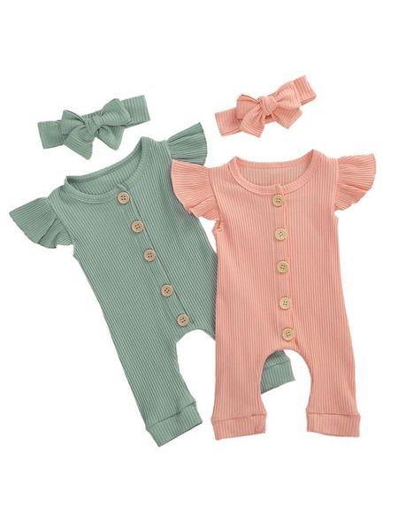 jumpsuits summer rompers toddler born baby kids boys girls sleeve ribbed knitted button jumspuits with headband outfits, Blue
jumpsuits summer rompers toddler born baby kids boys girls sleeve ribbed knitted button jumspuits with headband outfits, Blue