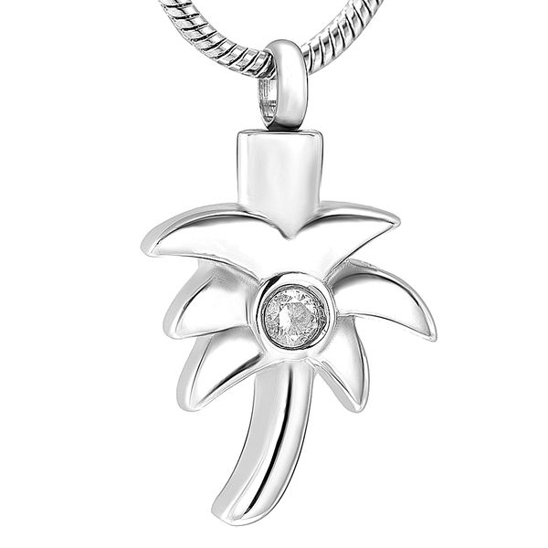 ijd12129 hold clear crystal coconut tree stainless steel cremation necklace for women keepsake memorial urn jewelry pendant, Silver
ijd12129 hold clear crystal coconut tree stainless steel cremation necklace for women keepsake memorial urn jewelry pendant, Silver