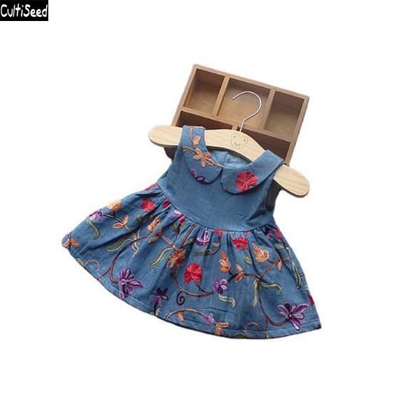 cultiseed baby girl denim jeans dress child girls floral embroidery birthday princess party dress kids cute sleeveless dresses, Red;yellow
cultiseed baby girl denim jeans dress child girls floral embroidery birthday princess party dress kids cute sleeveless dresses, Red;yellow