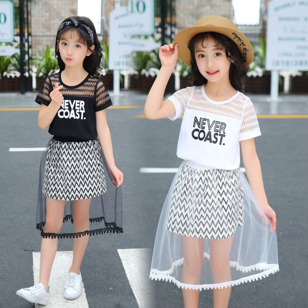 girls summer set children clothes summer kids clothes korean short sleeve letter t-shirt+mesh skirts suit teen clothing 10 12 y, White
girls summer set children clothes summer kids clothes korean short sleeve letter t-shirt+mesh skirts suit teen clothing 10 12 y, White