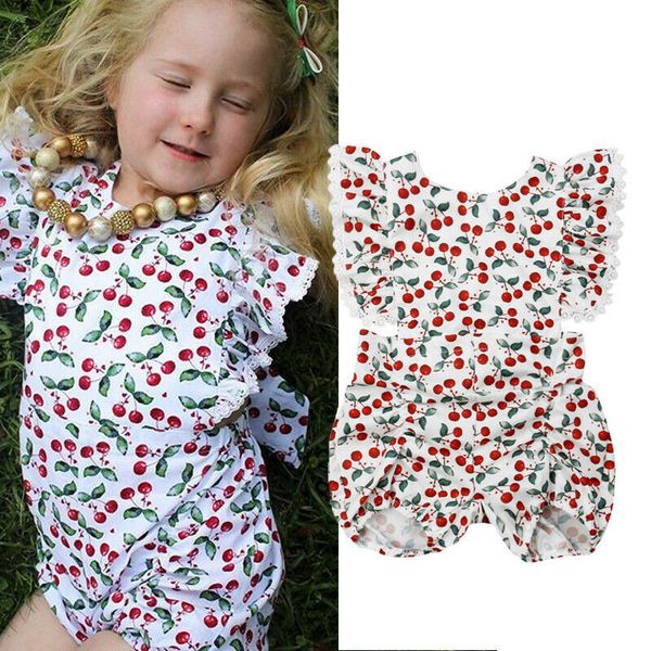 adorable newborn baby girls floral cherry romper bodysuit outfit clothes sunsuit, Blue
adorable newborn baby girls floral cherry romper bodysuit outfit clothes sunsuit, Blue