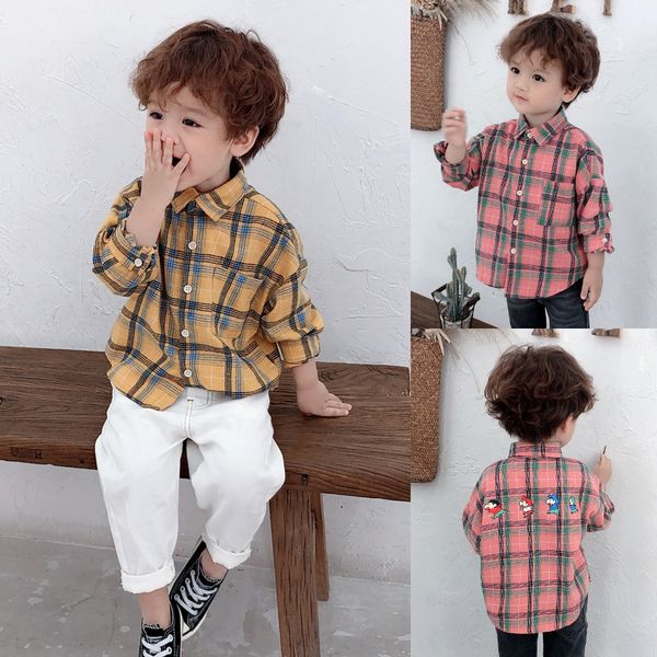 boy's long-sleeved 2019 autumn clothes baby's plaid shirt fashionable children's autumn shirt, White;black
boy's long-sleeved 2019 autumn clothes baby's plaid shirt fashionable children's autumn shirt, White;black