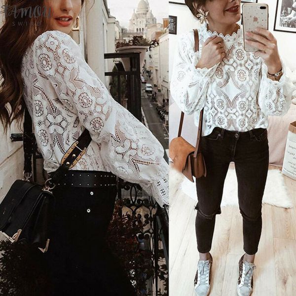 simply elegant white lace blouse shirt hollow out embroidery feminine blouse women regular long lantern sleeve summer female
simply elegant white lace blouse shirt hollow out embroidery feminine blouse women regular long lantern sleeve summer female