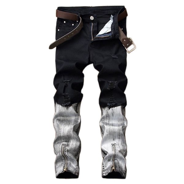 mcikkny new fashion men's hip hop denim jeans ripped pleated pants for male ankle zipper, Blue
mcikkny new fashion men's hip hop denim jeans ripped pleated pants for male ankle zipper, Blue