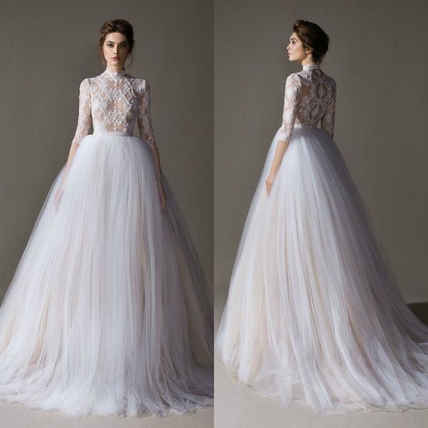 ersa atelier bohemian wedding dresses appliqued lace a line sweep train illusion beach wedding gowns long sleeve boho bridal dress, White
ersa atelier bohemian wedding dresses appliqued lace a line sweep train illusion beach wedding gowns long sleeve boho bridal dress, White