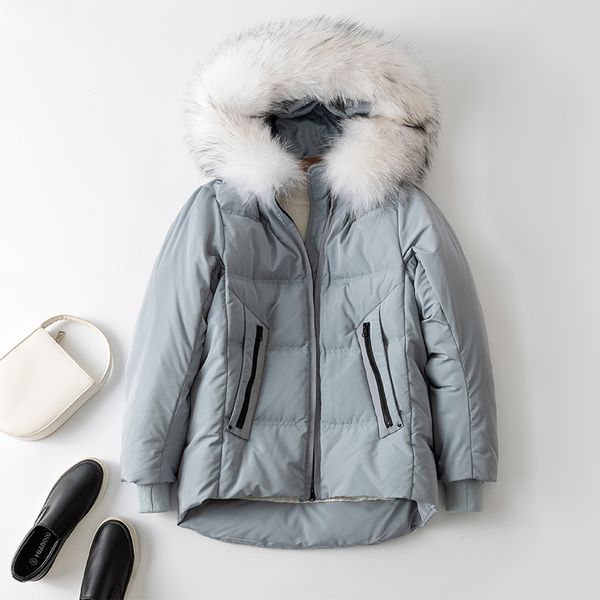 down coat women winter thick warm 90% white duck down jacket female real raccoon fur trim hood fashion short design npi 81024b, Black
down coat women winter thick warm 90% white duck down jacket female real raccoon fur trim hood fashion short design npi 81024b, Black