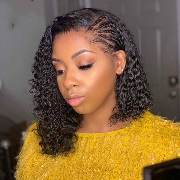 short bob lace front wigs brazilian 13x4 curly human hair wigs with baby hair remy hair 1x6 lace part wig deep wave wig, Black
short bob lace front wigs brazilian 13x4 curly human hair wigs with baby hair remy hair 1x6 lace part wig deep wave wig, Black