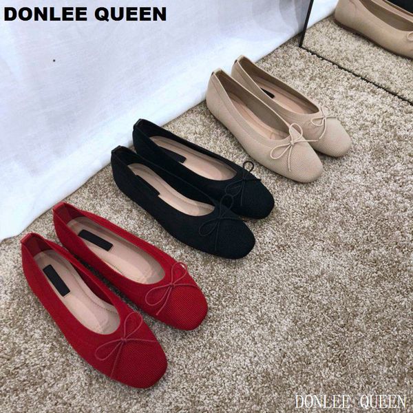 2019 women flat ballet shoes slip on casual loafers shallow butterfly-knot ballerina breathable soft elastic knitting flats shoe, Black
2019 women flat ballet shoes slip on casual loafers shallow butterfly-knot ballerina breathable soft elastic knitting flats shoe, Black