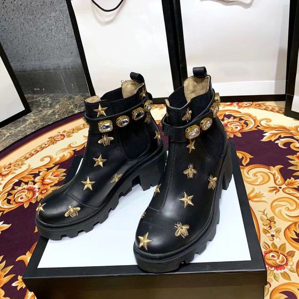 european station martin boots fashion casual women 2020 autumn winter new short sleeve rhinestone pearl thick leather boots luxury design, Black
european station martin boots fashion casual women 2020 autumn winter new short sleeve rhinestone pearl thick leather boots luxury design, Black