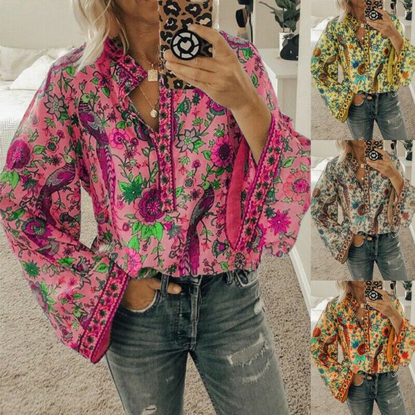 womens floral blouse women clothes ladies boho long sleeve casual loose hippie tunic blouse shirt s-2xl female beach shirts, White
womens floral blouse women clothes ladies boho long sleeve casual loose hippie tunic blouse shirt s-2xl female beach shirts, White