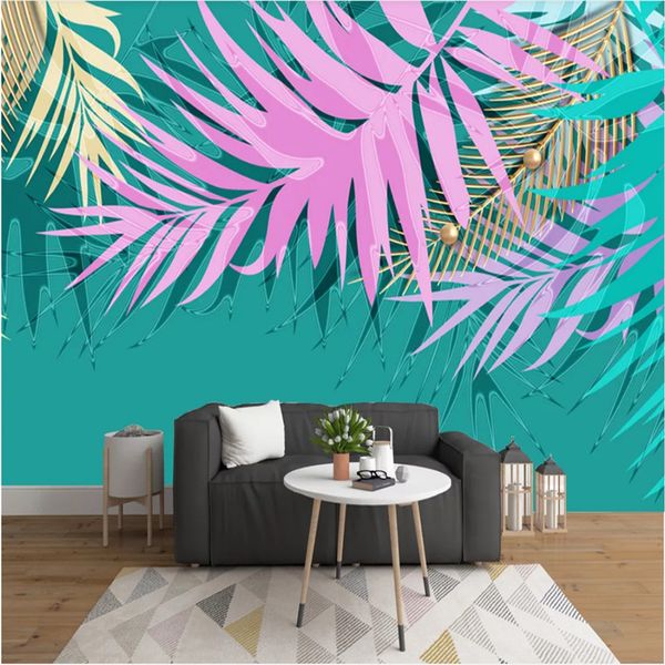 custom modern simple hand painted watercolor tropical plants leaves blue background mural wallpaper 3d wall papers home decor
custom modern simple hand painted watercolor tropical plants leaves blue background mural wallpaper 3d wall papers home decor