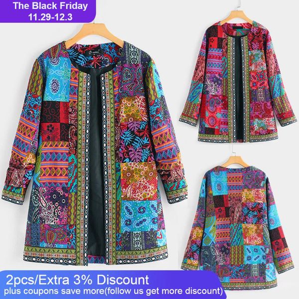 outwear coats women warm windproof jackets plus size vintage floral pattern hooded thickening oversize outwear, White
outwear coats women warm windproof jackets plus size vintage floral pattern hooded thickening oversize outwear, White
