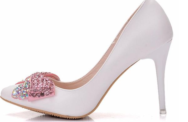 women's shoes in spring and autumn high fine heel pointed end bowknot water drill@qwer346, Black
women's shoes in spring and autumn high fine heel pointed end bowknot water drill@qwer346, Black