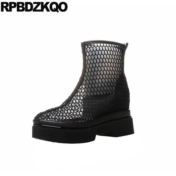 ankle embellished shoes mesh wedge sandals muffin white platform boots cut out ladies high heel rivet women stud metal flatform, Black
ankle embellished shoes mesh wedge sandals muffin white platform boots cut out ladies high heel rivet women stud metal flatform, Black