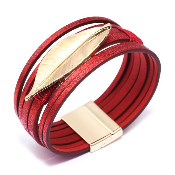 fashion punk leather bracelet bracelets & bangles for women wristband metal leaf wide wrap charm multi layers cuff bracelets, Black
fashion punk leather bracelet bracelets & bangles for women wristband metal leaf wide wrap charm multi layers cuff bracelets, Black