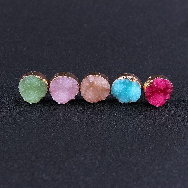 fashion 12mm imitate drusy druzy earrings gold plated candy gemstone imitation natural stone stud earrings for women lady jewelry, Golden;silver
fashion 12mm imitate drusy druzy earrings gold plated candy gemstone imitation natural stone stud earrings for women lady jewelry, Golden;silver