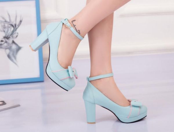 2018 bowknot women's shoes in spring and autumn with new style high heel coarse heel round head waterproof table, Black
2018 bowknot women's shoes in spring and autumn with new style high heel coarse heel round head waterproof table, Black